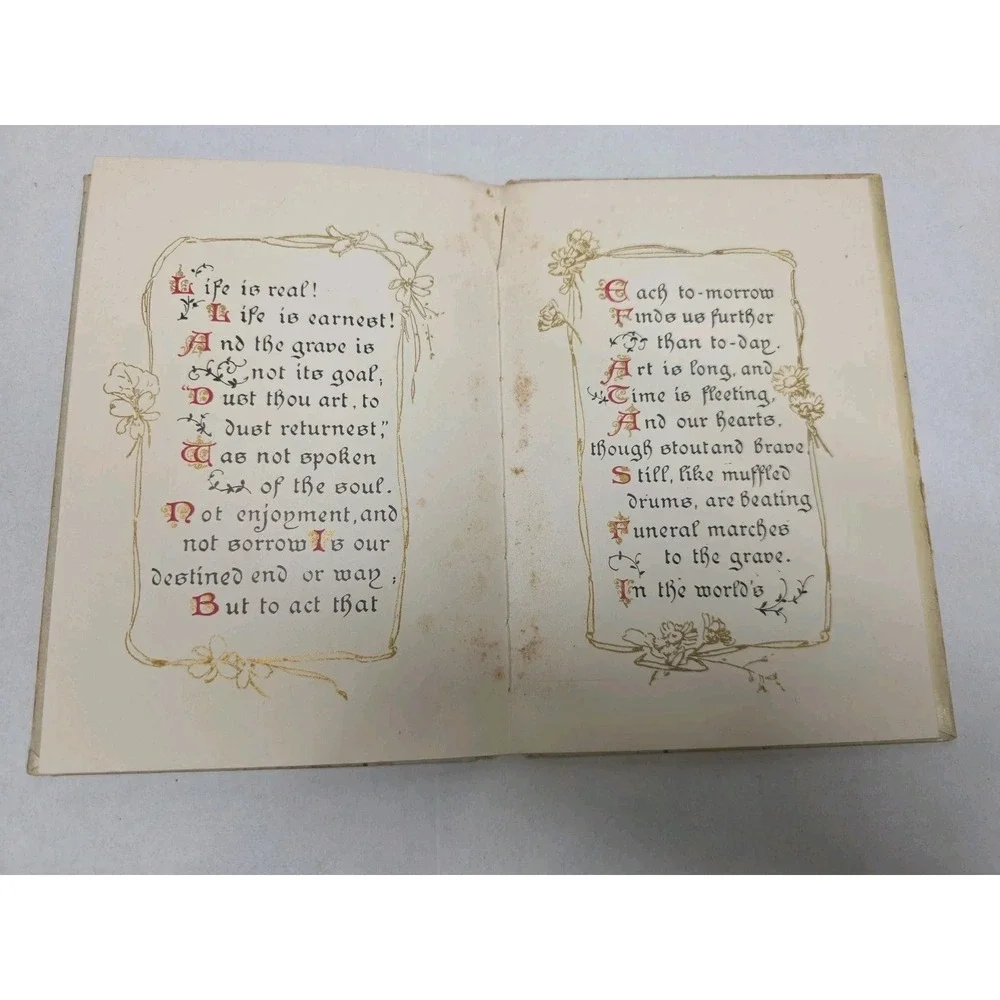 Vintage Psalm Of‎ Life Boom With Presented To Note Cr 1909